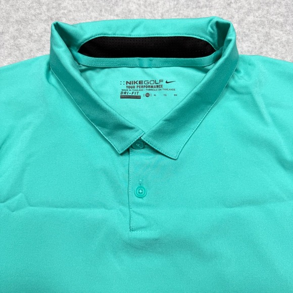 Nike Polo Shirt Mens XL Green Rory McIlroy Major Moment Performance Golf 639919 - Picture 7 of 11